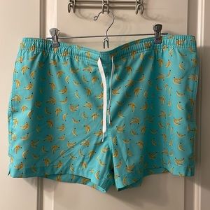 Chubbies Banana Swim Trunks 4” Inseam Size Large but fits like XL
